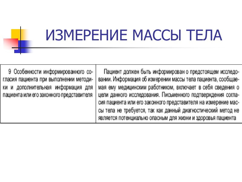 ИЗМЕРЕНИЕ МАССЫ ТЕЛА